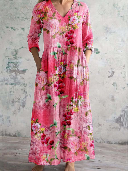 Celestine | Maxi Dress with Vintage Floral Print