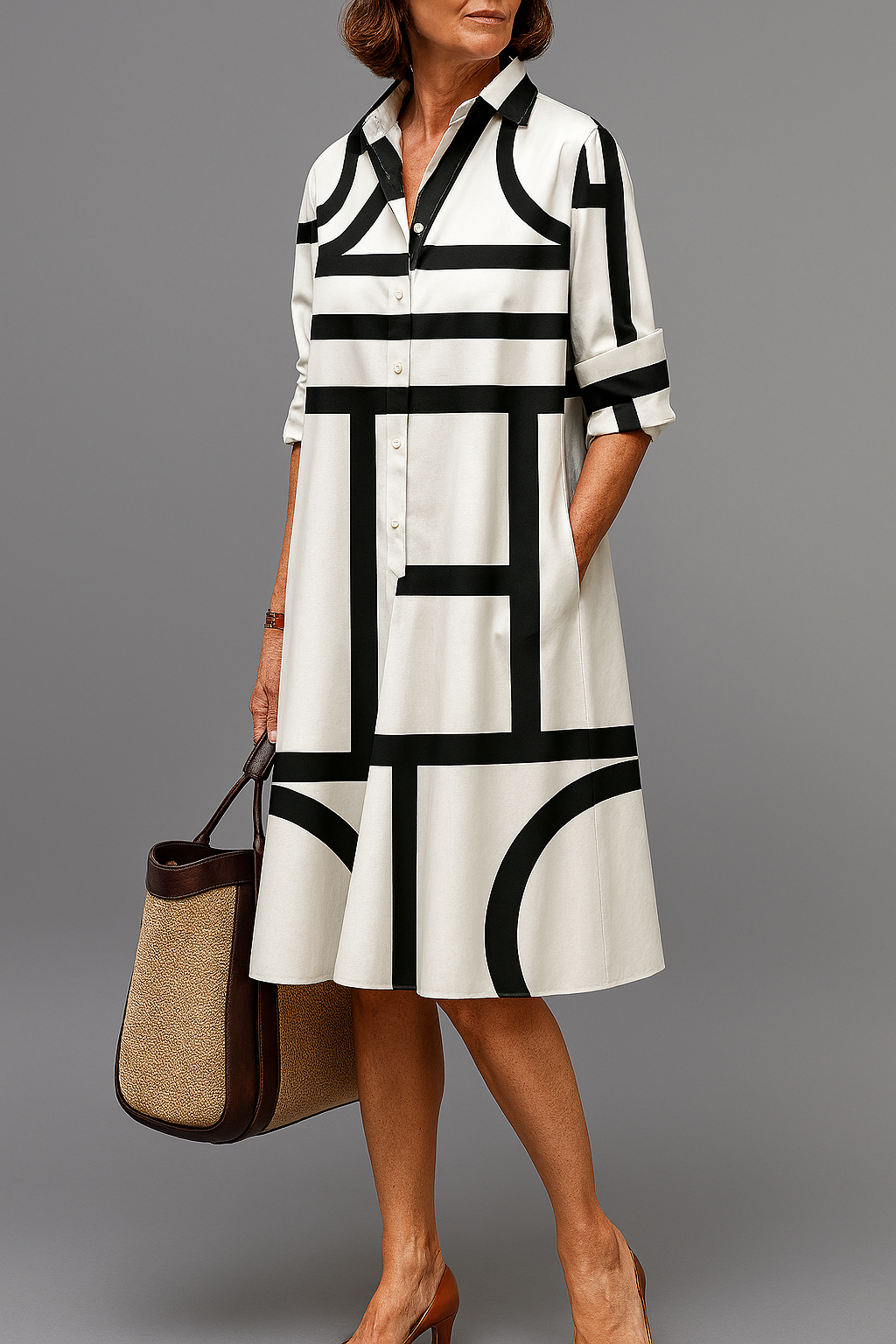 Brigitte | Luxury Midi Dress for Effortless Elegance